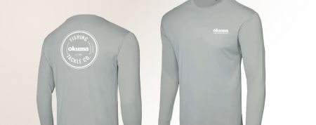 AQUATEC LONG SLEEVE SUN SHIRT - GREY - Okuma Aquatec Long Sleeve Sun Shirt - Grey